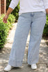 Cotton Polyester Denim Paneling Loose Fit Jeans