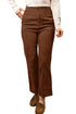 Corduroy Elastic Waist Straight Leg Ankle Length Pants