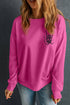 Skeleton Hand Bone Motif Graphic Art Sweatshirt