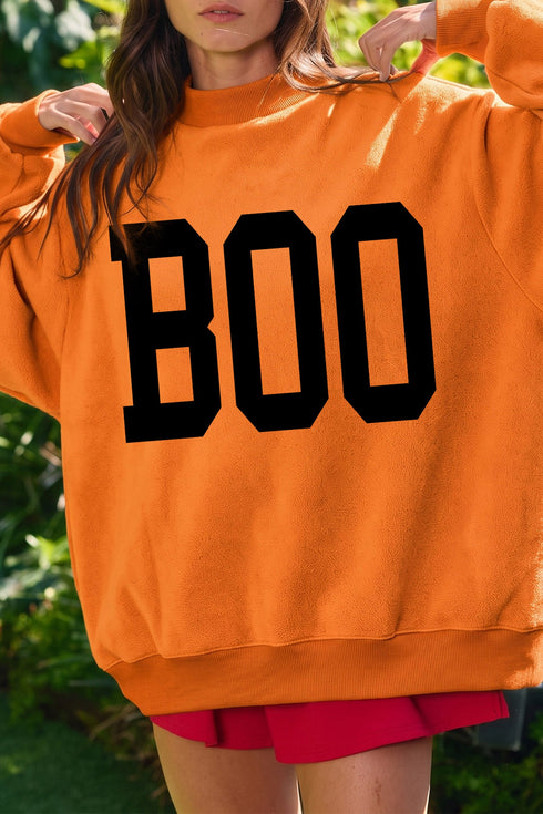 Ghost Reversible Print Mock Neck Pullover Sweatshirt