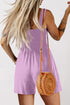 Solid Smocked Sleeveless Lightweight Pocketed Romper