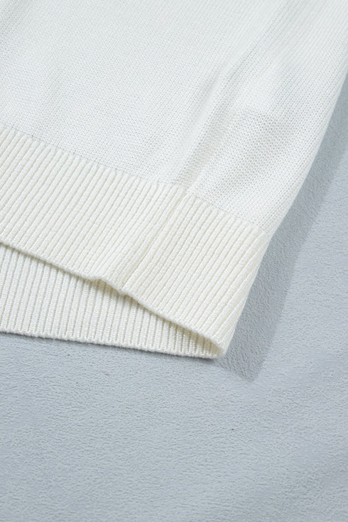 Plus Size Floral Knit Scalloped Trim Square Neck Sweater Vest