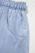 Pocketed Casual Drawstring High Waist Denim Shorts