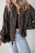 Western Plaid Print Buttoned Chest Pocket Shacket