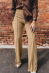 High Waist Full Length Regular Fit Pants