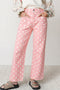 Denim Polka Dot Pattern Slim Fit Jeans