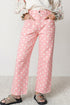 Denim Polka Dot Pattern Slim Fit Jeans