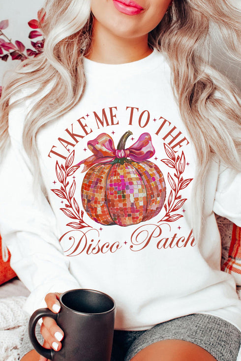 Graphic Take Me To The Disco Patch Sweatshirt
