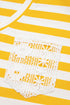 Striped Lace Patchwork V Neck Cotton Long Sleeve Top
