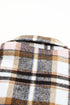 Modern Button Up Lapel Print Plaid Shacket