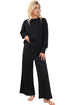 Ultra Loose Textured Slouchy Matching Pant Set