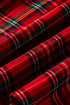 Plaid V Neck Short Sleeve Shift Silhouette Blouse