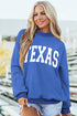 Houston Script Graphic Oversized Crew Neck Sweatshirt