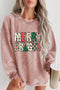 Merry And Bright Corduroy Crew Neck Holiday Pullover