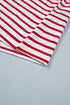 Stripe Scallop Trim Casual Shorts Set