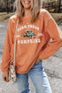 Corded Ribbed Farm Fresh Pumpkins Graphic Pullover Sweatshirt