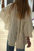 Sheer Lace Splicing Bracelet Sleeve Loose Flowy Blouse