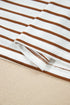 Striped Ruffle Sleeve V Neck Drawstring Pant Set
