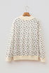 Ribbed Mock Neck Floral Print Sweatshirt