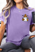 Ghost Embroidered Cuffed Short Sleeve Graphic Tee