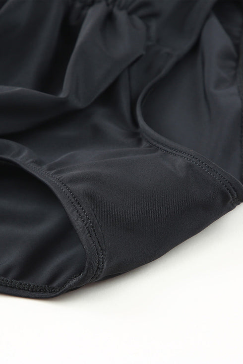 High Rise Ruched Front Bikini Bottom