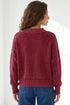 Seamed Drop Shoulder High Neck Ribbed Sweater