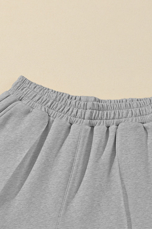 Zip Sailor Collar Pullover Seam Detail Athleisure Pant Set