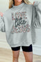 Camouflage Letter Print Faith Inspired Mock Neck Sweatshirt