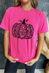 Leopard Print Pumpkin Graphic Pattern Statement Tee