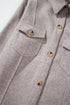 Casual Flap Pocket Turn Down Collar Buttoned Jacket