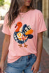 Turkey Applique Short Sleeve Round Neck Tee