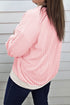 Ribbed Knit Long Sleeve Round Neck Top