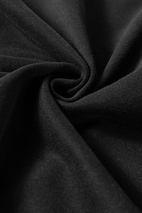 Striped Patchwork Applique Pullover Two Piece Short Set