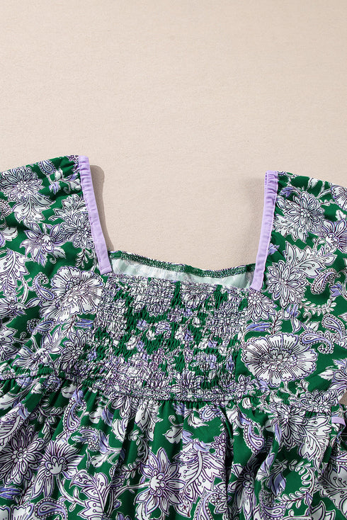 The Charleston Blossom Square Neck Dress