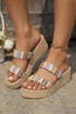 Artisan Woven Double Strap Boho Wedge Slipper