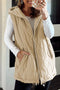 Casual Solid Quilted Padded Fleece Lined Vest
