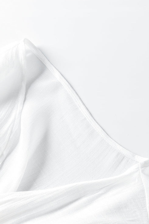 Bohemian Tiered Ruffle High Low Open Front Kimono