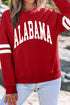 Polyester Cotton Alabama Letter Print Graphic Sweatshirt