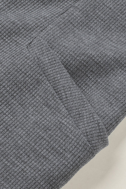 Exclusive Textured Ribbed Sleeveless V Neck Pocketed Jumpsuit