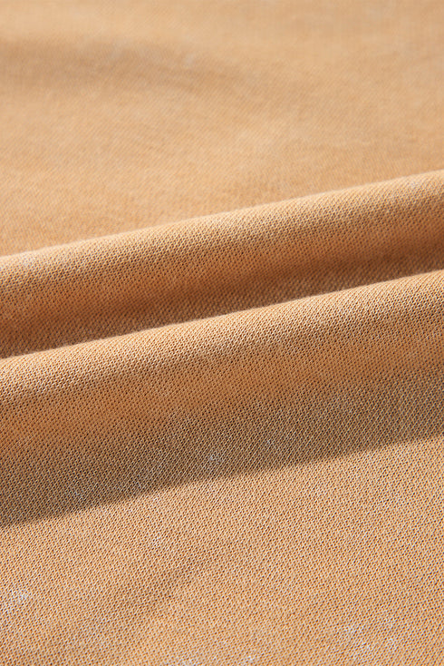 Oversized Mineral Wash Graphic Print Split Hem Sweatshirt