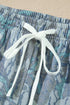 Abstract Floral Print Loose Pullover Drawstring Pants Two Piece Pant Set