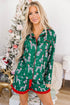 Dog Print Long Sleeve Two Piece Shift Lounge Set