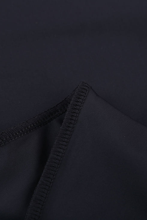 High Rise Ruched Side Tie Capri Leggings