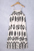 Bohemian Aztec Print H Line Halter Maxi Dress
