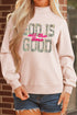 Camo Print Letter Graphic Mock Neck Sweatshirt