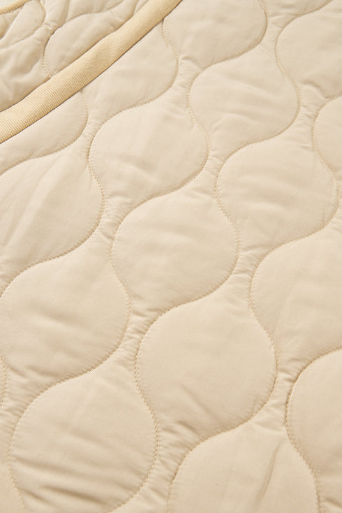 Casual Solid Quilted Padded Fleece Lined Vest