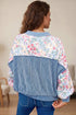 All Over Floral Print Round Neck Long Sleeve Top