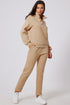 High Neck Buttoned Placket Fleece Lounge Set