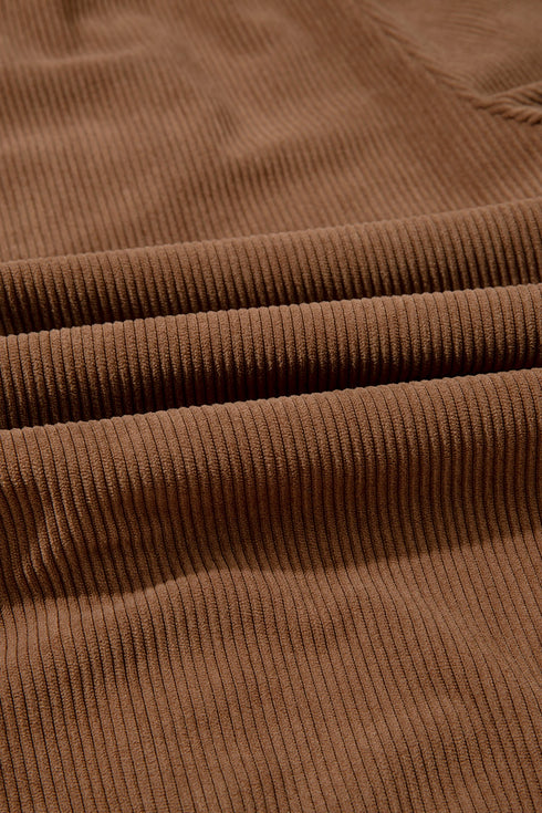 Corduroy Elastic Waist Drawstring Utility Cargo Pants
