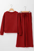 Ultra Loose Textured Slouchy Matching Pant Set